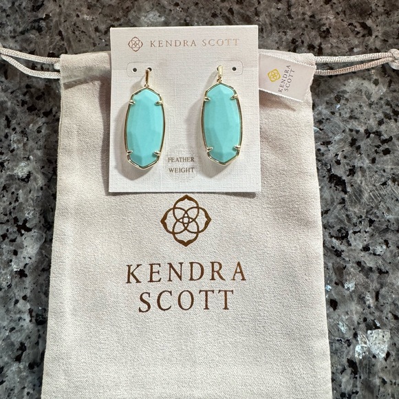 Kendra Scott Elle Faceted Drop Earrings Gold - Picture 1 of 8